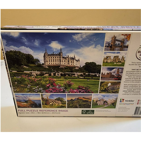 The Bucket List Series 500 Piece Puzzle " Great Britain" NIB - Picture 2 of 5